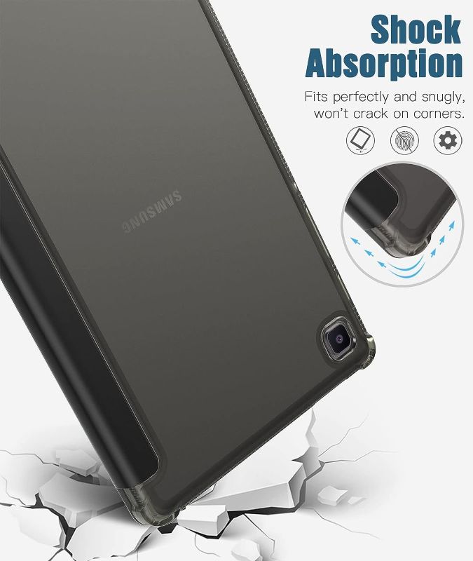 Photo 1 of TiMOVO Case for Samsung Galaxy Tab A7 Lite 8.7 2021 (SM-T220/ T225/T227), Slim Soft TPU Translucent Frosted Back Protective Cover Shell Fit Samsung Galaxy Tab A7 Lite 8.7 inch Tablet 2021, Black
