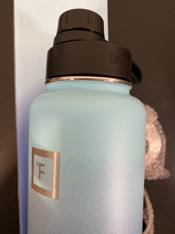 Photo 1 of IRON °FLASK Sports Water Bottle - 24 Oz - 3 Lids (Narrow Straw Lid) Leak Proof Vacuum Insulated Stainless Steel - Hot & Cold Double Walled Insulated...
