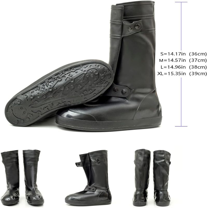 Photo 2 of Tachitali Waterproof Shoe Covers for Rain and Snow Boot Covers Waterproof Reusable & Foldable, Non-Slip
