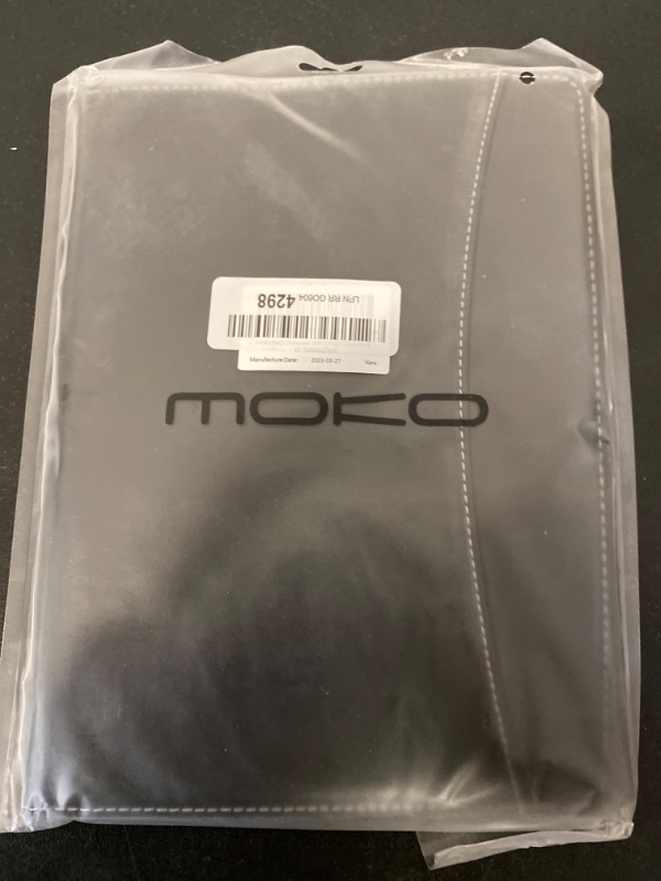 Photo 5 of MoKo Universal Case for 9" - 11" iPad 2022 /iPad Air/iPad Pro/Samsung Galaxy Tab/Lenovo Tab M10 Tablet, Slim 360 Degree Rotatable Back Cover Folio Case, with Stand & Side Pocket, Black
