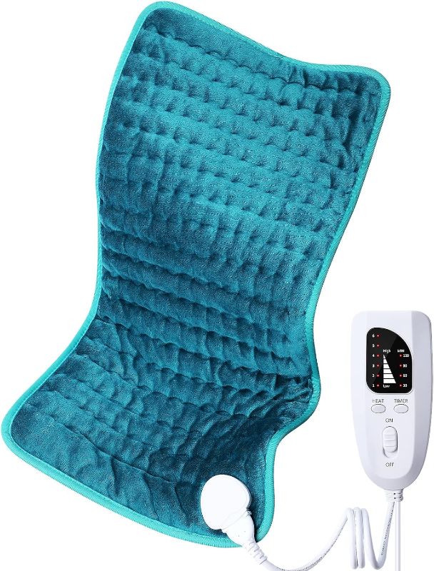 Photo 1 of Electric Heating pad for Back/Shoulder/Neck/Knee/Leg Pain, Cramps and Arthritis Relief, 6 Fast Heating Settings, Auto-Off, Machine Washable, Moist Dry Heat Options, Extra Large 12"x24"
