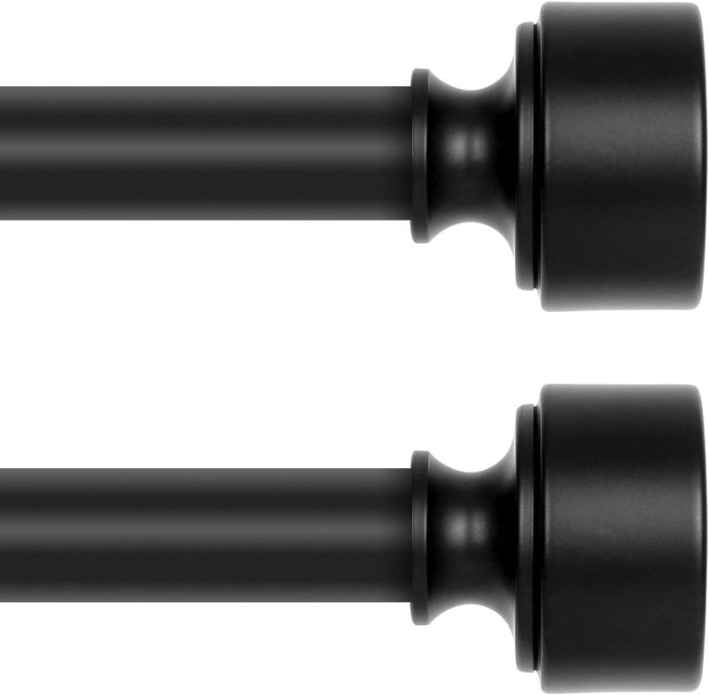 Photo 1 of Black Steel Single Curtain Rod- Indoor & Outdoor