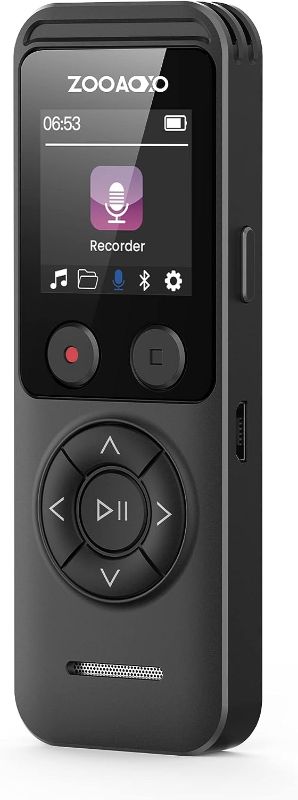 Photo 1 of ZOOAOXO 64GB Digital Voice Recorder, Voice Recorder with Dual Microphone, 3072 kbps HD, A-B Repeat, Recording Monitoring, Noise Reduction, Voice Activated Recording
