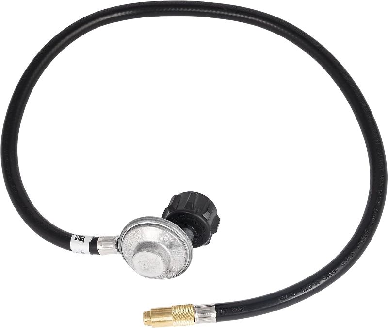 Photo 1 of Blackstone 5471 Propane Adapter Hose & Regulator for 20 lb Tank, Gas Grill & Griddle - Weather Resistant & Corrosion Resistant - Extends Up To 3 Feet
