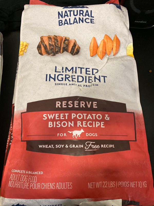 Photo 2 of Natural Balance Limited Ingredient Adult Grain-Free Dry Dog Food, Reserve Sweet Potato & Bison Recipe, 22 Pound 