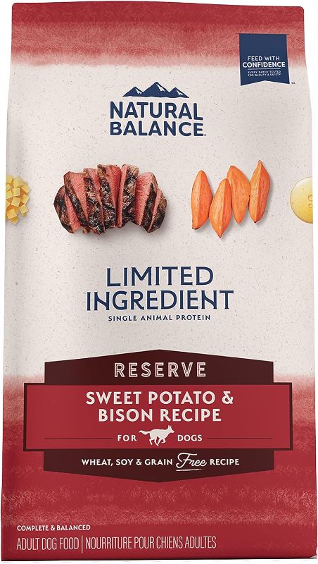 Photo 1 of Natural Balance Limited Ingredient Adult Grain-Free Dry Dog Food, Reserve Sweet Potato & Bison Recipe, 22 Pound 