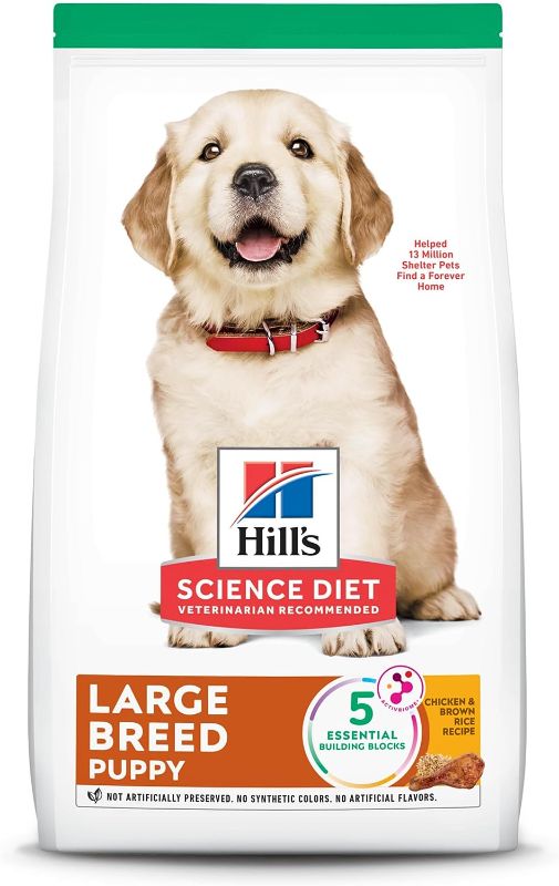Photo 1 of Hill's Science Diet Dry Dog Food, Puppy, Large Breeds, With Real Meat And Whole Grains, Chicken Meal And Oats Recipe, 15.5 lb. Bag
