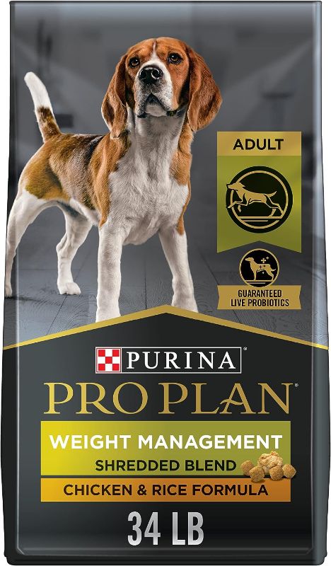 Photo 1 of Purina Pro Plan Weight Management Dog Food, Shredded Blend Chicken & Rice Formula - 34 lb. Bag
