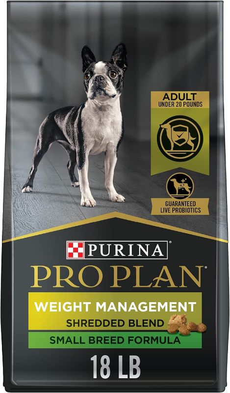 Photo 1 of Purina Pro Plan Small Breed Weight Management Dog Food, Shredded Blend Chicken & Rice Formula - 18 lb. Bag
