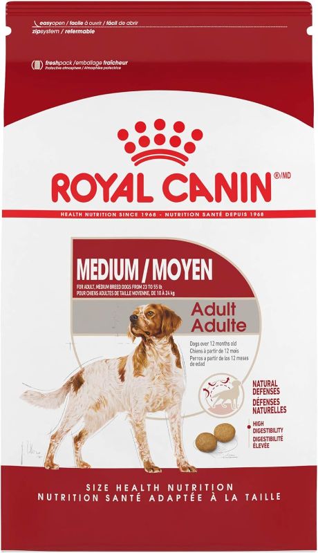 Photo 1 of Royal Canin Medium Breed Adult Dry Dog Food, 30 lb bag
