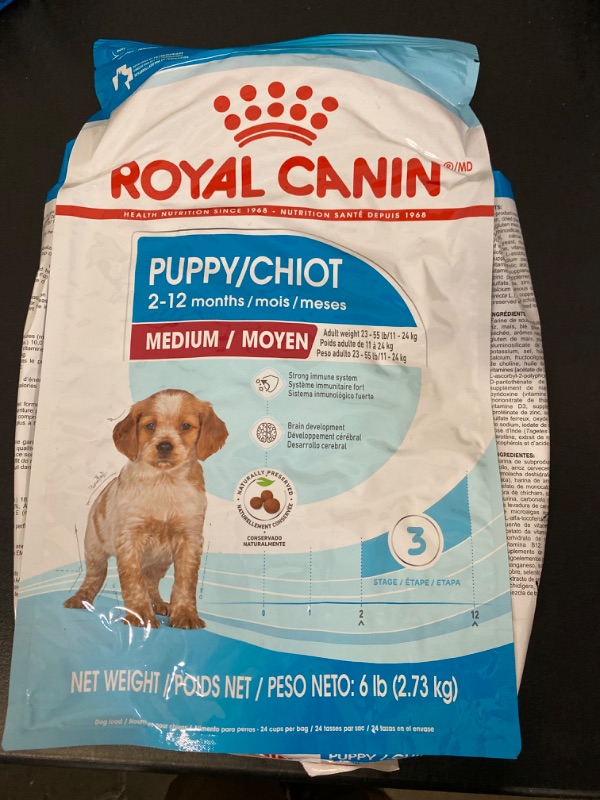 Photo 2 of Royal Canin Medium Puppy Dry Dog Food, 6 pounds.
