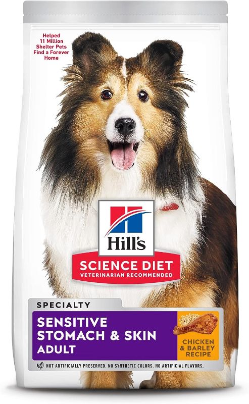 Photo 1 of Hill's Science Diet Dry Dog Food, Adult, Sensitive Stomach & Skin, Chicken Recipe, 15.5 lb. Bag
