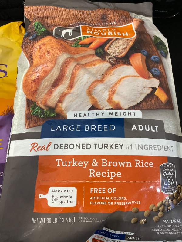Photo 2 of Simply Nourish Healthy Weight Turkey & Brown Rice Recipe Large Breed Adult Dry Dog Food 30 lb