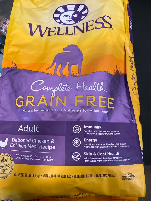 Photo 2 of Wellness Complete Health Natural Grain Free Dry Puppy Food, Chicken & Salmon, 24-Pound Bag
