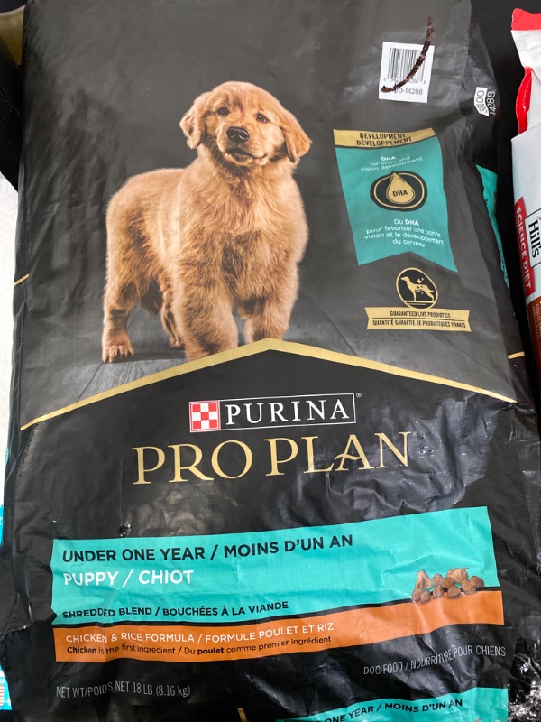 Photo 1 of Purina Pro Plan High Protein Dry Puppy Food, Chicken and Rice Formula - 18 lb. Bag
