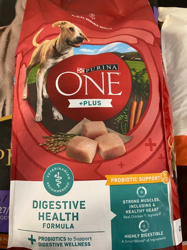 Photo 1 of Purina One Plus Digestive Health Formula Dry Dog Food Natural with Added Vitamins, Minerals and Nutrients -  8 lb. Bags
