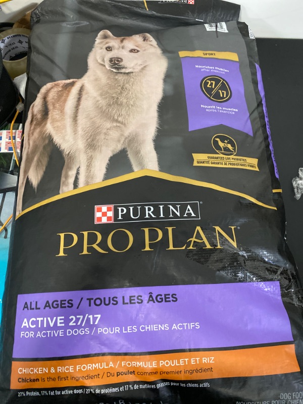Photo 2 of Purina Pro Plan Active, High Protein Dog Food, SPORT 27/17 Chicken & Rice Formula - 37.5 lb. Bag
