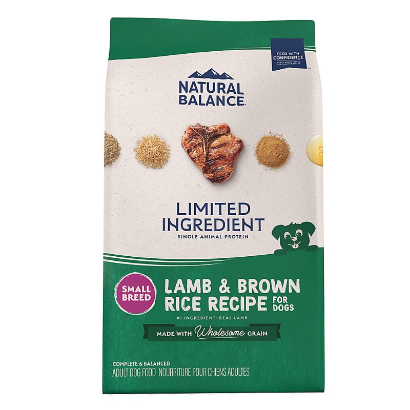 Photo 1 of Natural Balance Limited Ingredient With-Grain Small Breed Adult Dry Dog Food - Lamb & Brown Rice 4lb
