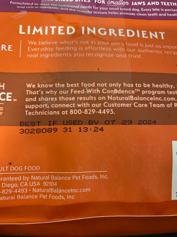 Photo 4 of Natural Balance Limited Ingredient Small Breed Adult Grain-Free Dry Dog Food, Salmon & Sweet Potato Recipe, 4 Pound 