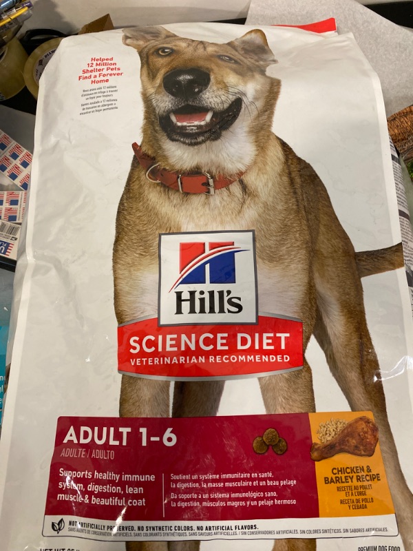 Photo 2 of Hill's Pet Nutrition Science Diet Dry Dog Food, Adult, Chicken & Barley Recipe, 35 lb. Bag
