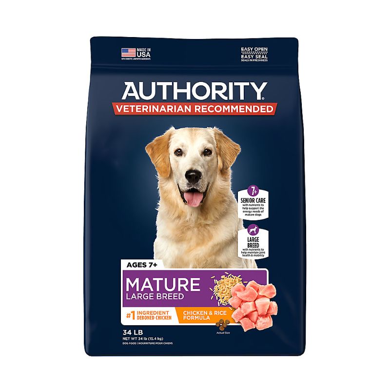 Photo 1 of Authority® Everyday Health Large Breed Senior Dry Dog Food - Chicken 34lb Bag
