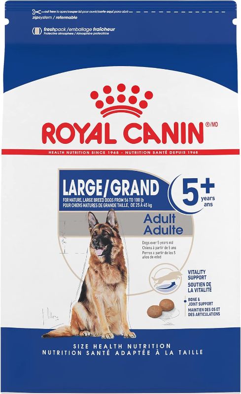 Photo 1 of Royal Canin Large Adult 5+ Dry Dog Food for Older Dogs, 30 lb bag
