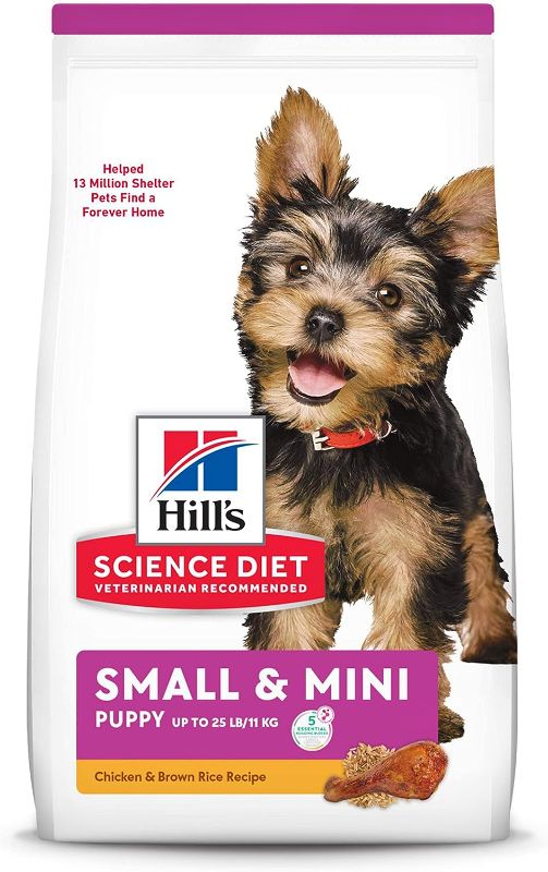 Photo 1 of Hill's Science Diet Puppy Small Paws Chicken Meal, Barley & Brown Rice Recipe Dry Dog Food, 15.5 lb. Bag
