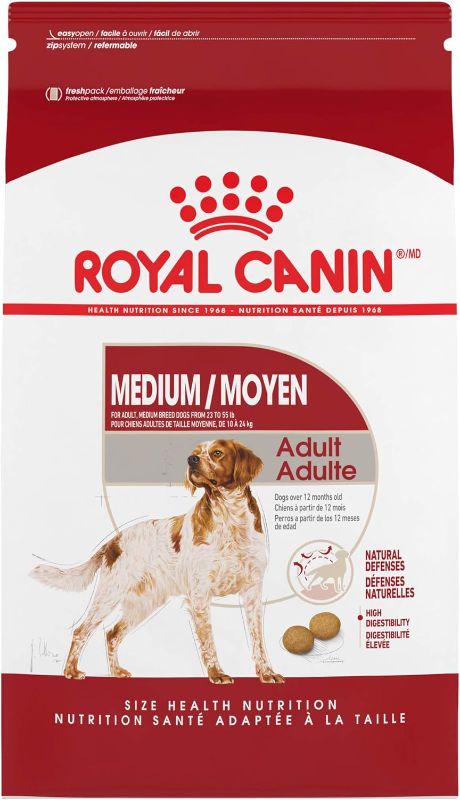 Photo 1 of Royal Canin Medium Breed Adult Dry Dog Food, 17 lb bag
