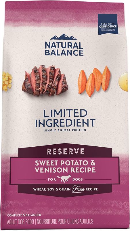 Photo 1 of Natural Balance Limited Ingredient Adult Grain-Free Dry Dog Food, Reserve Sweet Potato & Venison Recipe, 12lb
