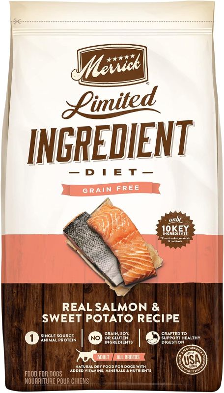 Photo 1 of Merrick Limited Ingredient Diet Grain Free Dry Dog Food Real Salmon & Sweet Potato Recipe - 22.0 lb Bag
