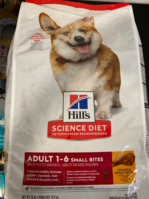 Photo 2 of Hill's Science Diet Dry Dog Food, Adult, Small Bites, Chicken & Barley Recipe, 35 lb. Bag
