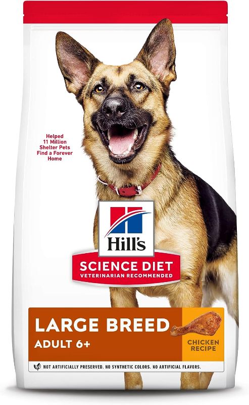 Photo 1 of Hill's Science Diet Dry Dog Food, Large Breed Adult 6+ Senior, Chicken, Barley & Rice Recipe, 33 lb. Bag
