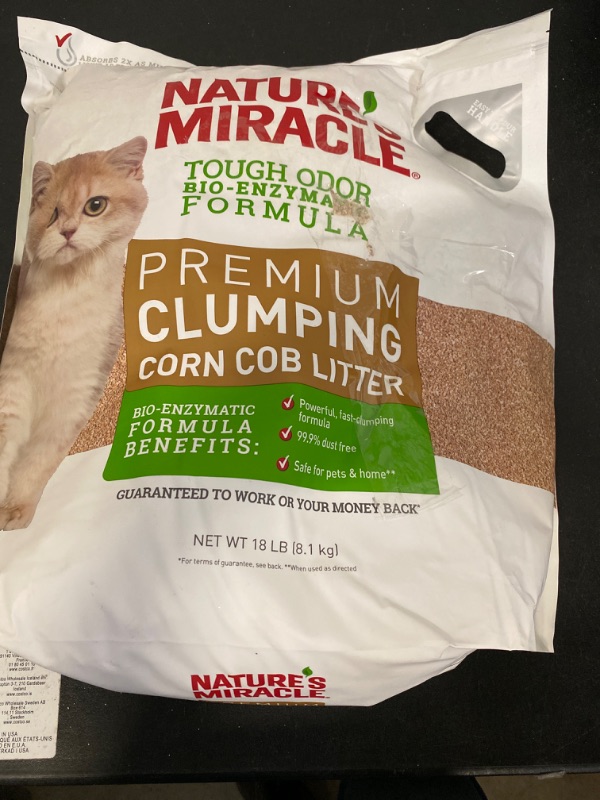 Photo 1 of Nature's Miracle® Natural Care Clumping Corn Cat Litter - Lightweight, Low Dust, Natural 18lb