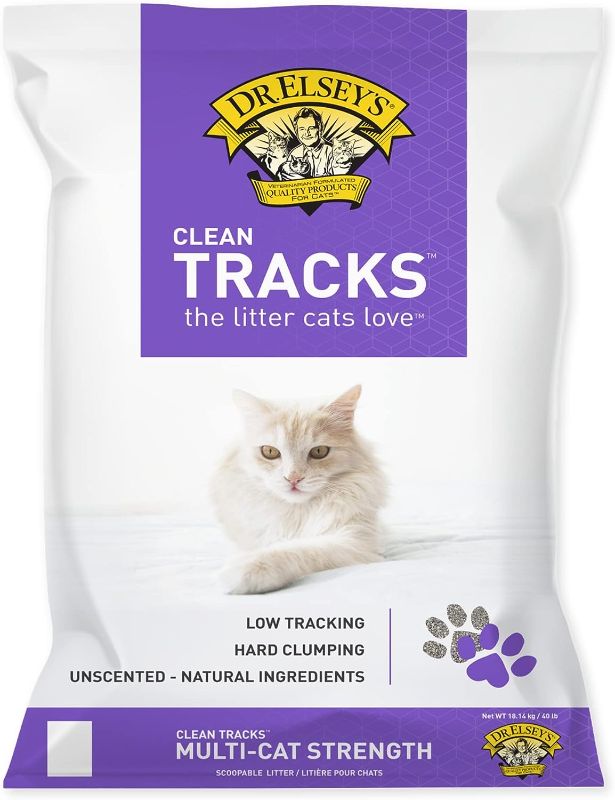 Photo 1 of Dr. Elsey's Premium Clumping Cat Litter - Clean Tracks - Low Dust, Low Tracking, Hard Clumping, Superior Odor Control, Unscented & Natural Ingredients 40 LBS
