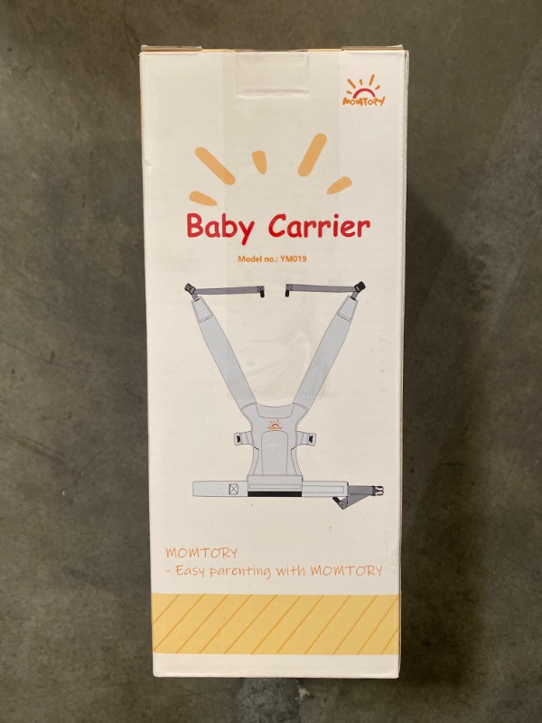 Photo 2 of Newborn Carrier, MOMTORY Baby Carrier(7-25lbs), Cozy Baby Wrap Carrier, with Hook&Loop for Easily Adjustable, Soft Fabric, Deep Grey
