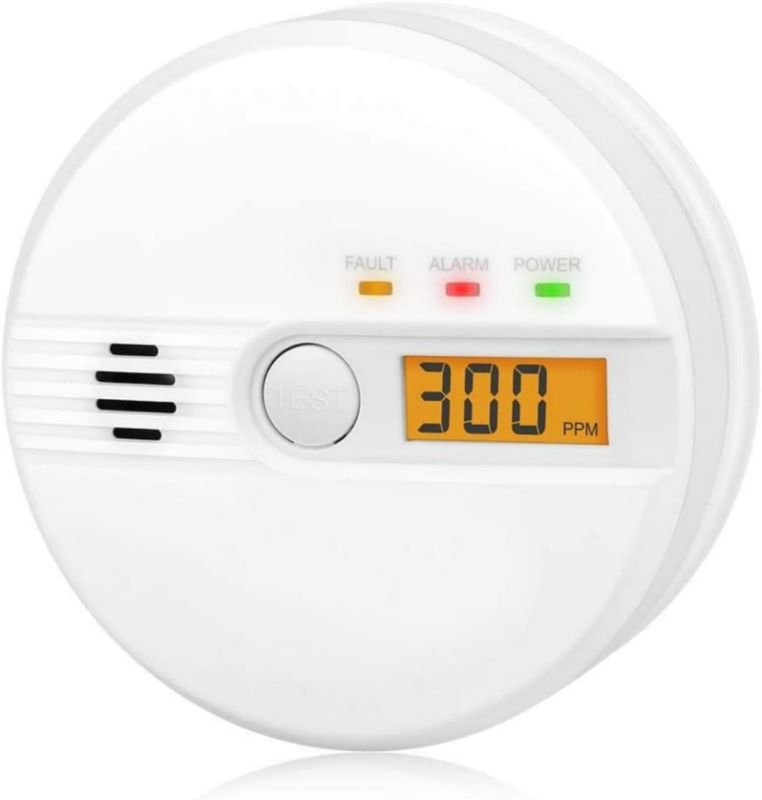 Photo 1 of Carbon Monoxide Alarm,Carbon Monoxide Detector,with LCD Display,85 dB Alarm & Sensor,Test Button,Battery Operation,Flexible Installation,Convenient Installation,for Home,for Workplace
