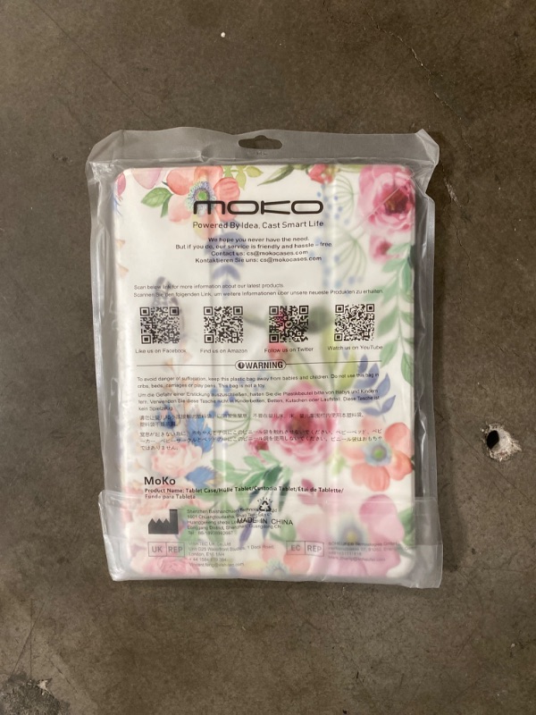 Photo 2 of MoKo Case Fit iPad Air 5th/4th Generation 10.9 Inch Case 2022/2020, Slim Trifold Stand Cover with Soft Frosted Back, Auto Wake/Sleep, Support Touch ID and iPad 2nd Pencil Charging,Fragrant Flowers
