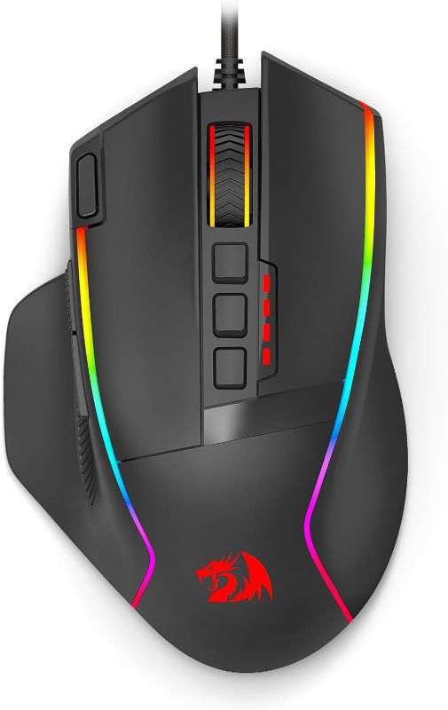 Photo 1 of Redragon Gaming Mouse, Wired Gaming Mouse 26,000 DPI Opitacl Sensor, Ergonomic Mouse with Fire Button, Macro Editing Programmable RGB Mouse for Laptap/PC/Mac
