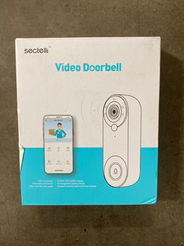 Photo 2 of sectelli 2023 Enhanced Doorbell Camera Wireless, Support WiFi at 5GHz Mixed with 2.4GHz, Support Link to Alexa Speaker, 1080P Video, 2-Way Audio,Battery Powered,Smart Video Doorbell
