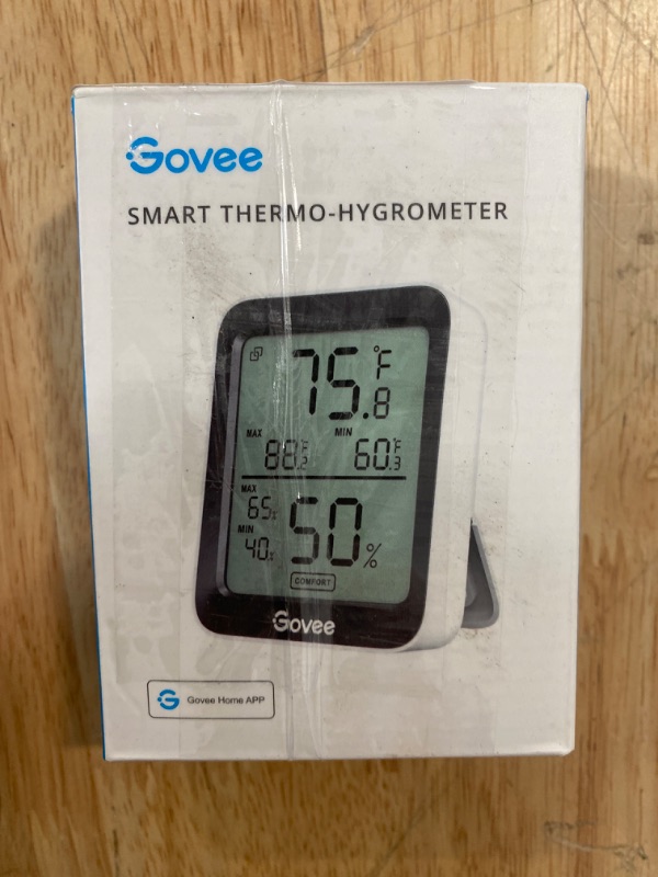 Photo 2 of Govee Hygrometer Thermometer H5075, Bluetooth Indoor Room Temperature Monitor Greenhouse Thermometer with Remote App Control, Notification Alerts, 2 Years Data Storage Export,LCD
