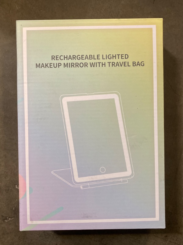 Photo 2 of FUNTOUCH Rechargeable Travel Makeup Mirror with 72 Led Lights, Portable Lighted Beauty Mirror, 3 Color Lighting, Dimmable Touch Screen, Tabletop LED Folding Cosmetic Vanity Mirror

