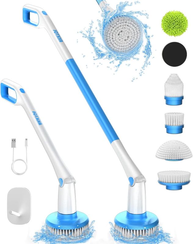 Photo 1 of Electric Spin Scrubber, AKKTOL Cordless Cleaning Brush Up to 300RPM, 6 Brushs
