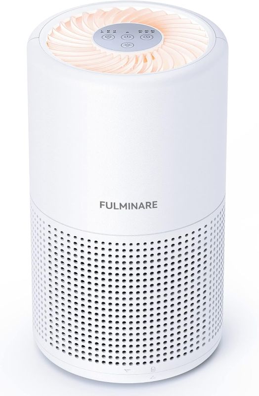 Photo 1 of Air Purifiers for Bedroom, FULMINARE H13 True HEPA Filter, Quiet Air Cleaner With Night Light, Portable Small Air Purifier for Office Living Room, Remove 99.97% 0.01 Microns Dust, Smoke, Pollen
