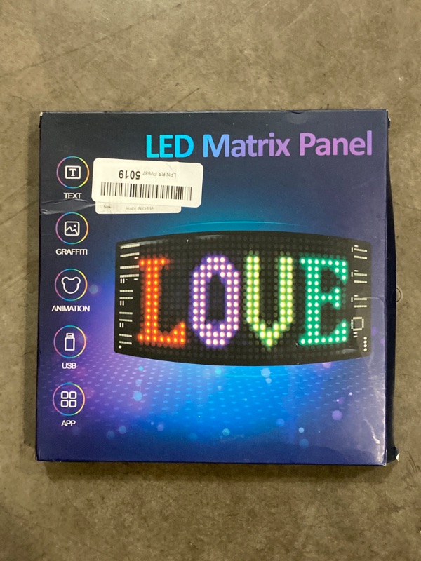 Photo 2 of GOTUS LED Car Sign,Scrolling LED Sign,Programmable Flexible LED Matrix Panel,Bluetooth APP Control,DIY Design Text, Patterns, Animations

