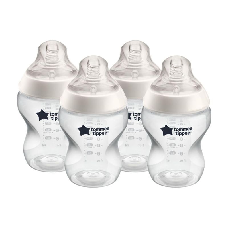 Photo 1 of Tommee Tippee Closer to Nature Anti-Colic Baby Bottle, 9oz, Slow-Flow Breast-Like Nipple for a Natural Latch, Anti-Colic Valve, Pack of 4
