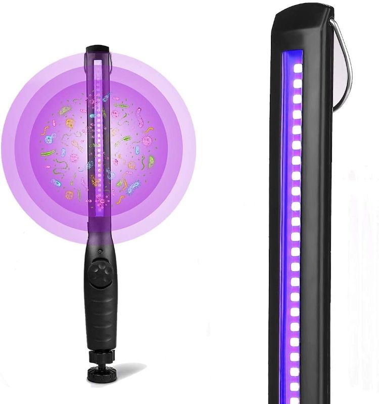 Photo 1 of IXZCV UV Light Sanitizer, UV Sanitizer Lamp Portable Travel UV Light Sanitizer Wand for Hotel Household Wardrobe USB Rechargeable Handheld Ultraviolet Light Sanitizer Germ-Killing Function
