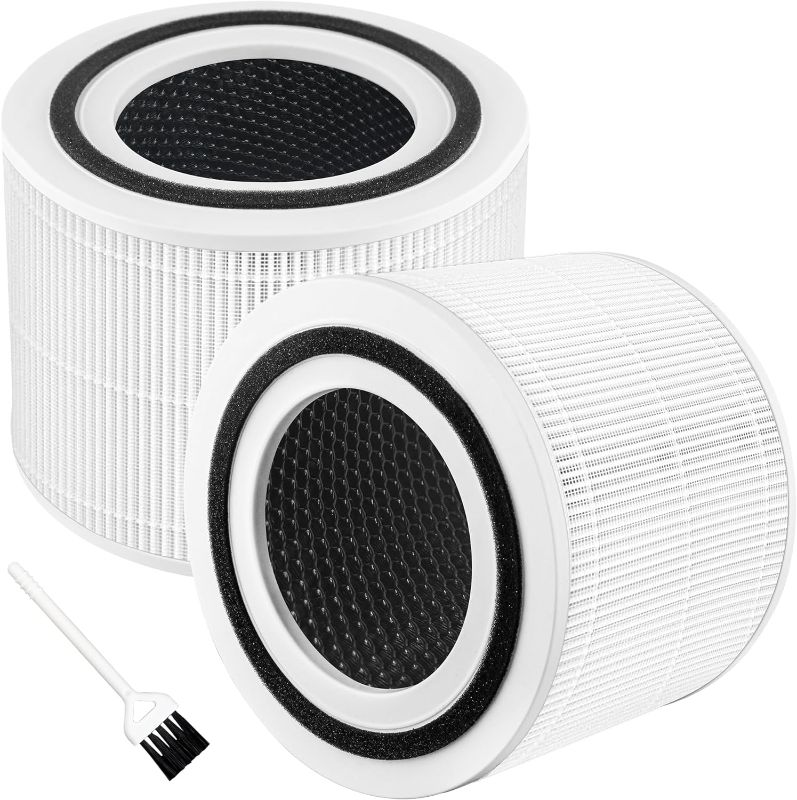 Photo 1 of Core 300 Replacement Filter for LEVOIT Core 300 and Core 300S Air Purifier, 2 Pack 3-in-1 H13 True HEPA Replacement Filter, Compared to Part # Core 300-RF (White)
