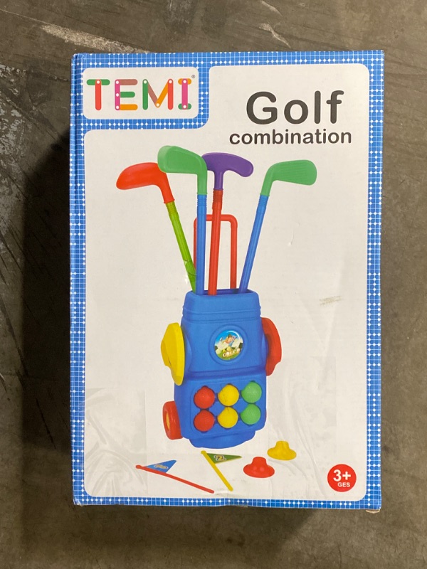 Photo 2 of TEMI Toddler Golf Toy Set - Kids Golf Suitcase Game Play Set & Sports Toys with 6 Balls, 4 Golf Sticks, 2 Practice Holes - Indoor and Outdoor Toys for 3 4 5 6 Year Old Boys Girls
