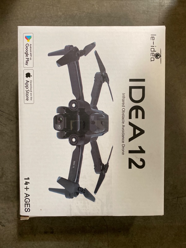 Photo 2 of IDEA12 Mini Drones with Camera 1080P, Foldable FPV RC Drone Quadcopter for Adults and Beginners with 360° Active Obstacle Avoidance, 2 Cameras, Altitude Hold, 360° Flip, Headless Mode, 2 Batteries, Helicopters Gifts
