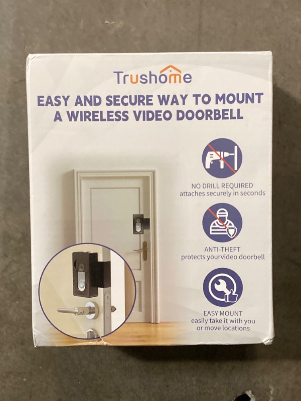 Photo 2 of Anti-Theft Video Doorbell Mount, No-Drill Mounting Bracket for Apartment Renters Home Office Room, Fit for Most Kind Brand of Video Bell (Easy to Install)
